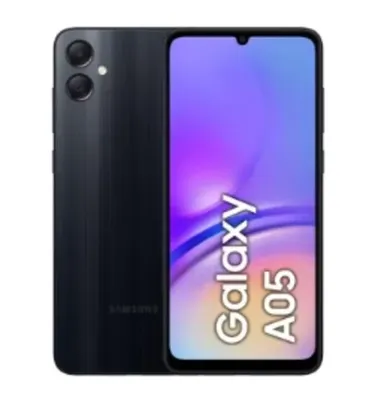 Smartphone Samsung Galaxy A05 Preto 128GB, 4GB RAM, Processador Octa-Core, Bateria de 5000mAh, Tela Infinita de 6.7, Câmera Traseira Dupla, Dual Chip