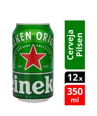 [LEVE 5 PAGUE 4] Cerveja Heineken Premium Puro Malte- 12 Un 350ml
