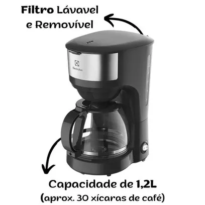 Foto do produto Cafeteira Elétrica Electrolux Ecm20 Inox 30 Xícaras 1,2 Litros