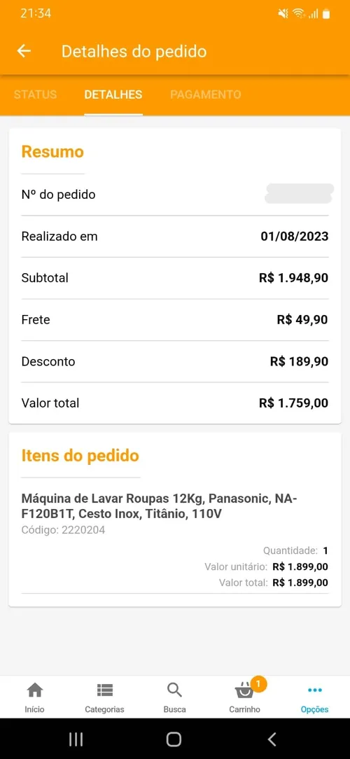 Imagem na descrição da promoção