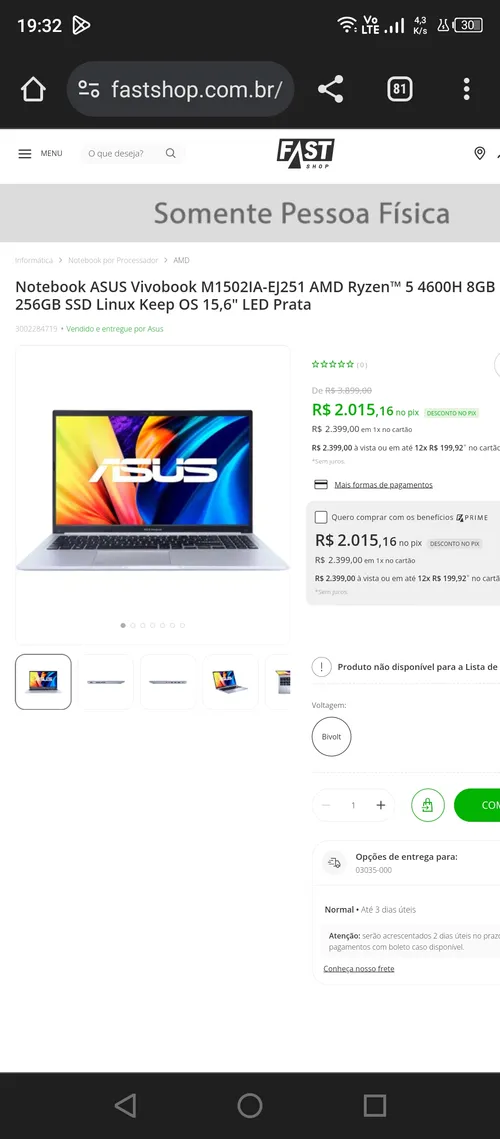 Imagem na descrição da promoção