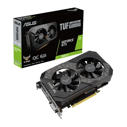 Placa de Video Asus GeForce GTX 1660 Ti TUF Gaming OC, 6GB, GDDR6, 192-bit, TUF-GTX1660TI-O6G-EVO-GA