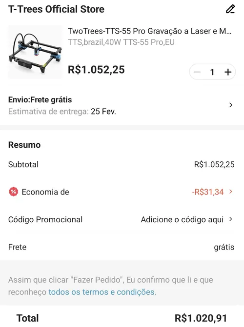 Imagem na descrição da promoção