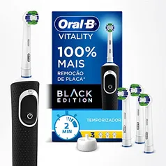 Oral-B Escova Recarregável Vitality 100 Escova Eléctrica Recarregável 1 Unidade + 3 refis