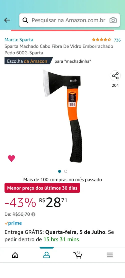 Imagem na descrição da promoção