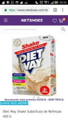 Diet Way Shake Substituto de Refeição 420 G - R$2