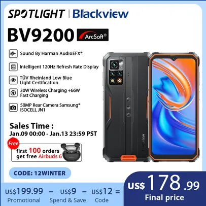 Blackview smartphone Bv9200 8gb + 256gb 