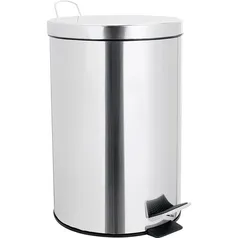 [Ame R$ 68,99/ SC R$ 20,69] Lixeira Inox 18L - Casual Home