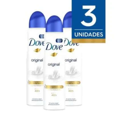 Kit Desodorante Dove Original Aerosol 150ml - 3 Unidades | R$30