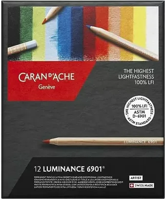 Caran D'Ache Lápis de Cor, Luminance, 12 Cores