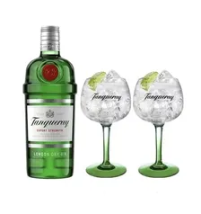 Combo Gin Tanqueray London Dry 750ml + 2 Taças Tanqueray Importadas