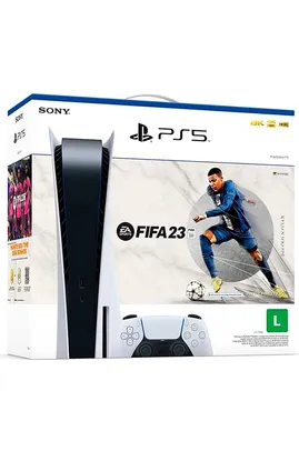 Console PlayStation 5 Standard Edition Branco + Fifa 23 + Controle Sem Fio Dualsense Branco