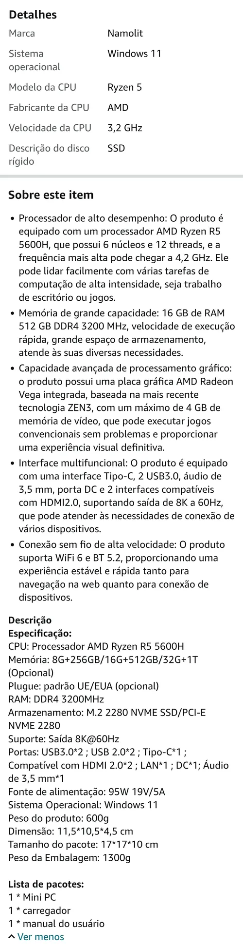 Imagem na descrição da promoção