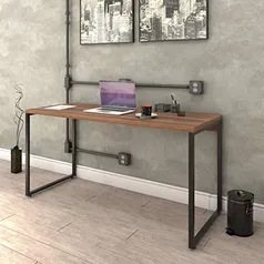 Mesa para Escritório Office Estilo Industrial 1,50m Kuadra