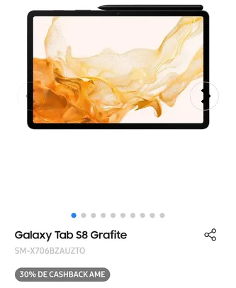 (AME: R$ 3.338,37) GALAXY TAB S8