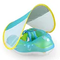 Anel inflável de natação para bebês com toldo removível para piscina 