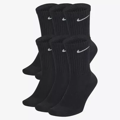 Kit de Meias Cano Alto Nike Everyday Cushioned - 6 Pares