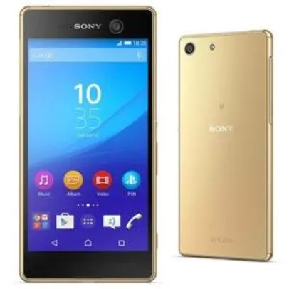 [Extra] Smartphone Sony Xperia M5 Dual Dourado Dual Chip Câmera 21,5MP 4G por R$1614