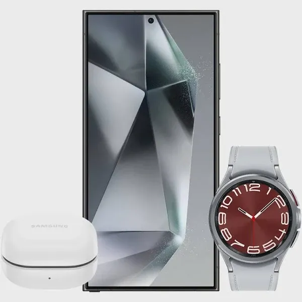 Imagem do produto Galaxy S24 Ultra 512GB - Preto + Galaxy Watch6 Classic Lte 43mm - Prata + Galaxy Buds Fe - Grafite