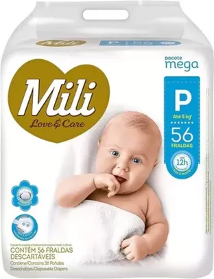 Mili Fraldas Descartáveis Infatil Mega Love & Care M