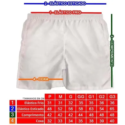 Kit 4 Short Masculino Academia Liso 3 Bolsos Original Cordão interno Tactel