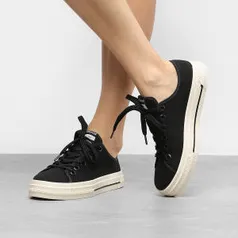 Tênis Moleca Cadarço Feminino - Preto | R$63