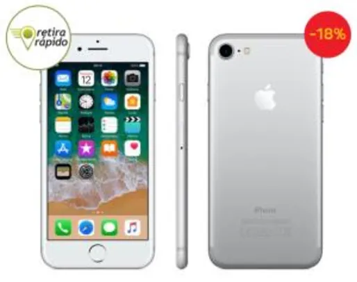 iPhone 7 Apple 32GB, Prata, Tela HD de 4,7" - R$2.339,10