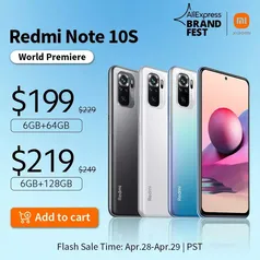 Smartphone redmi note 10s | R$1205