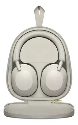 Headphone Sony WH-1000XM5 Sem Fio com Cancelamento de Ruídos Platinum Silver