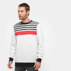 Moletom Hilmi Básico Listra Masculino - Branco | R$ 90