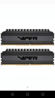 Memória Patriot Viper 4 Blackout 16GB (2x8GB), 3000MHz, DDR4 | R$480