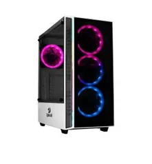 Gabinete Gamer Redragon Grapple, Mid Tower White, GC-607-WH, Sem Fonte, Sem Fan | R$305