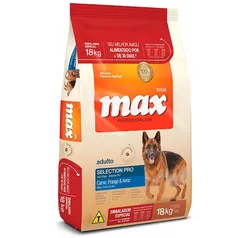 Ração Max Professional Line Selection Pro Cães Adultos Carne, Frango e Arroz – 18kg