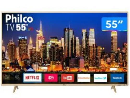 Smart TV 4K LED 55" Philco PTV55F61SNC - Wi-Fi 3 HDMI 2 USB