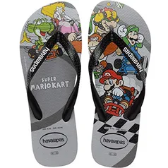 Chinelo Mario Bros, Havaianas, Adulto Unissex, Cinza Aço