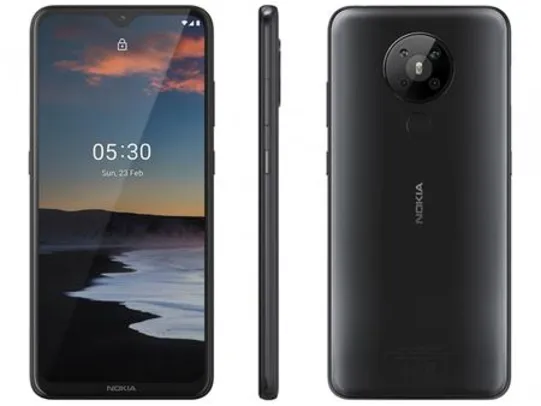 [APP + C. Ouro] Smartphone Nokia 5.3 128GB Preto 4G Octa-Core - 4GB RAM 6,55” Câm. Quádrupla + Selfie 8MP