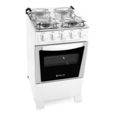 Fogão Atlas Coliseum Glass 4 Bocas com Forno Easytec - Branco - R$279