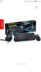 KIT TECLADO, MOUSE E HEADSET GENIUS GX GAMING SUPER VALUE PACK, 31330220104 - R$50