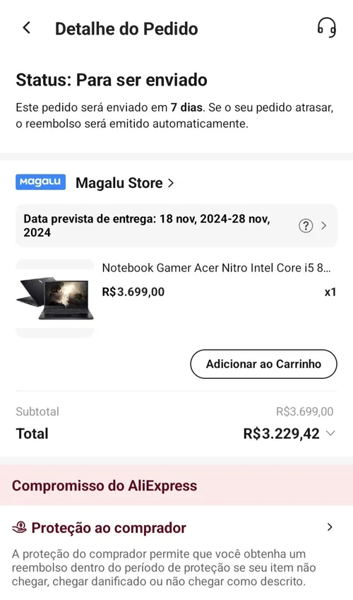 Imagem na descrição da promoção