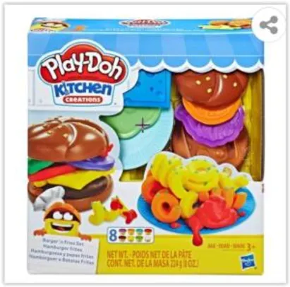 Kit Play-Doh Hasbro Hambúrguer e Batata | R$ 47