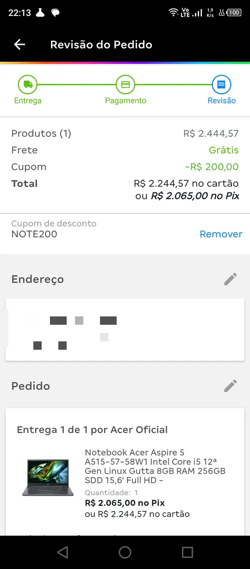 Imagem na descrição da promoção