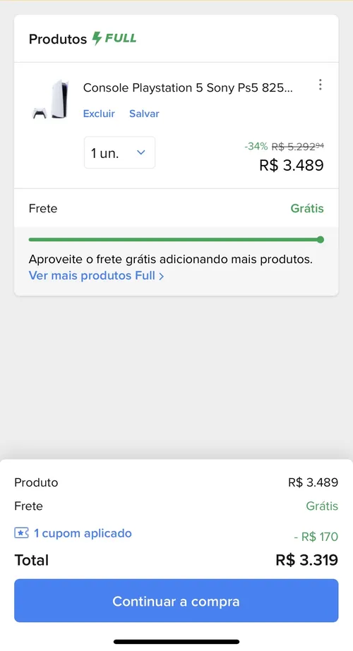 Imagem na descrição da promoção