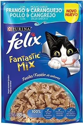 [14 unidades]NESTLÉ PURINA FELIX FANTASTIC MIX Ração Úmida para Gatos 