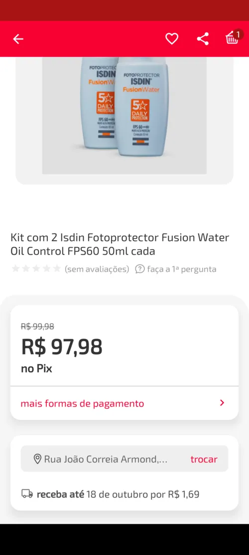 Imagem na descrição da promoção