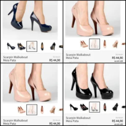 [Zattini] Scarpin Walkabout Meia Pata de R$98 por R$44