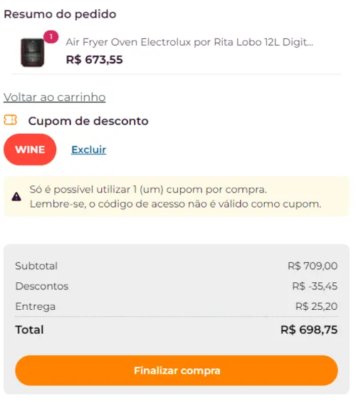 Imagem na descrição da promoção