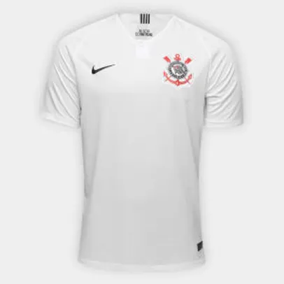 NOVA Camisa Corinthians I 18/19 s/n° Torcedor Nike Masculina - Branco e Preto (FRETE FREE)