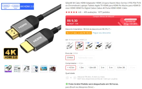 Imagem na descrição da promoção