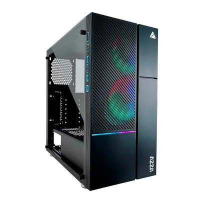 Gabinete Gamer AZZA Iris 330 Lateral de Vidro RGB Preto, c/ 2 fans RGB