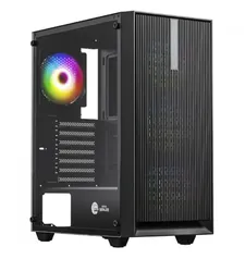 Gabinete Gamer Ninja Air X, Mid Tower, Vidro Temperado, ATX, Black, Sem Fonte, Com 4 Fans